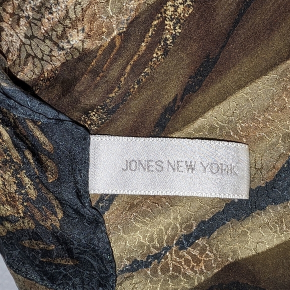 Jones New York Silk Animal Print Handkerchief Scarf - Picture 4 of 6